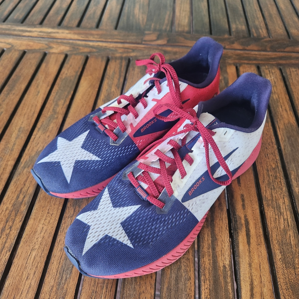 Men's Brooks Launch 8 Running Shoes Texas Star Flag Size 11.5 Comfortable